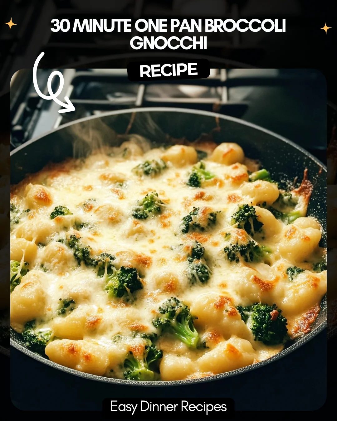 30 Minute One Pan Broccoli Gnocchi