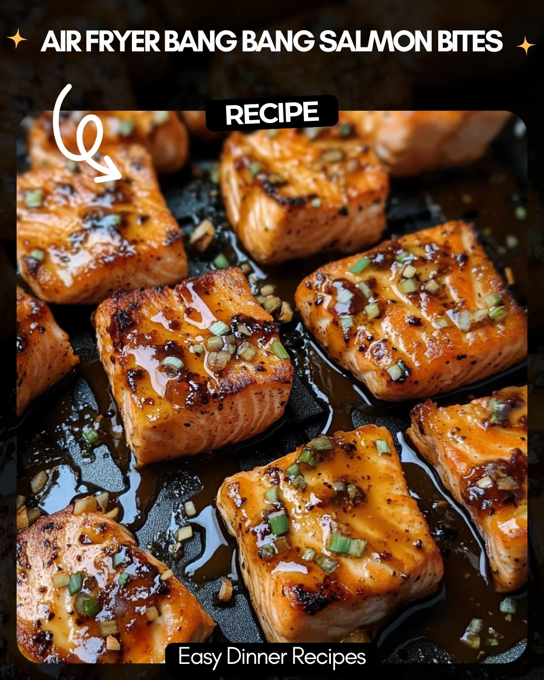 Air Fryer Bang Bang Salmon Bites