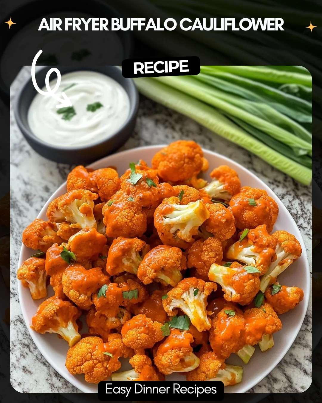 Air Fryer Buffalo Cauliflower