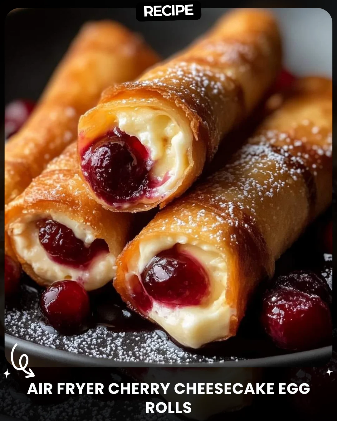 Air Fryer Cherry Cheesecake Egg Rolls