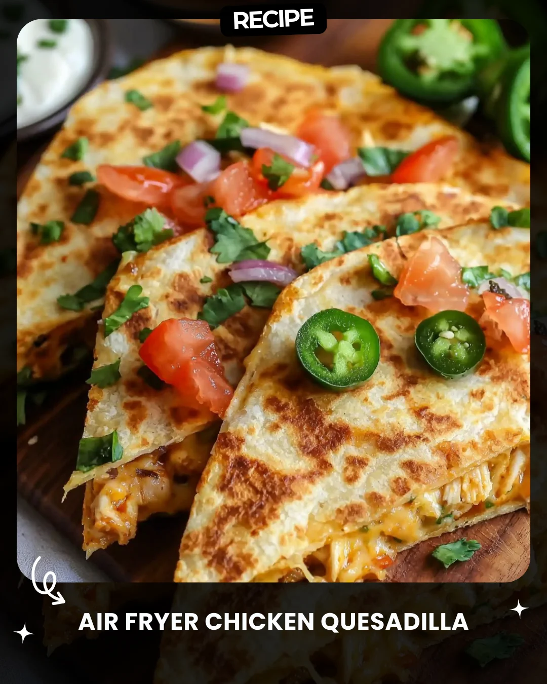 Air Fryer Chicken Quesadilla