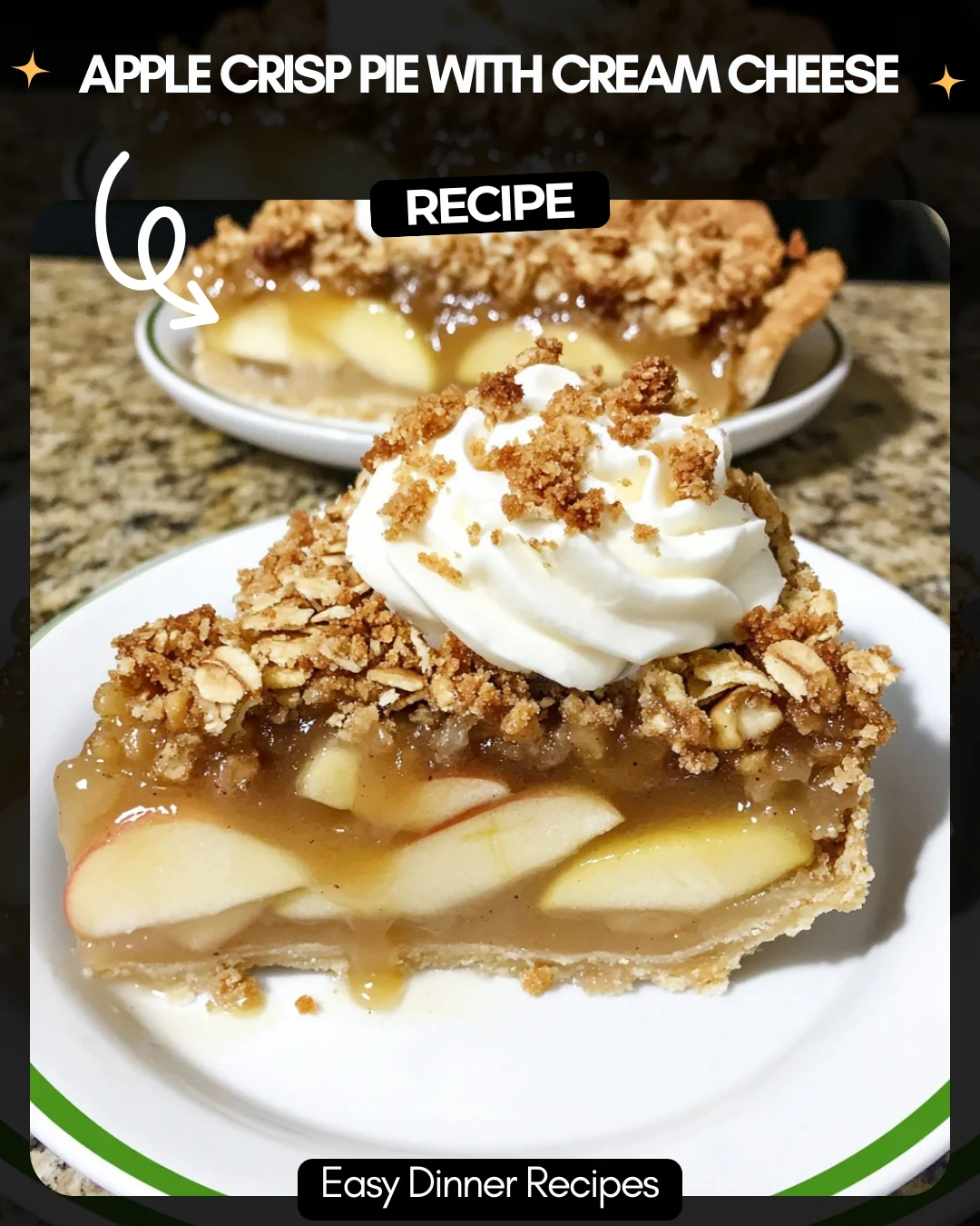 Apple Crisp Pie with Cream Cheese