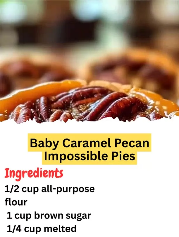 Baby Caramel Pecan Impossible Pies