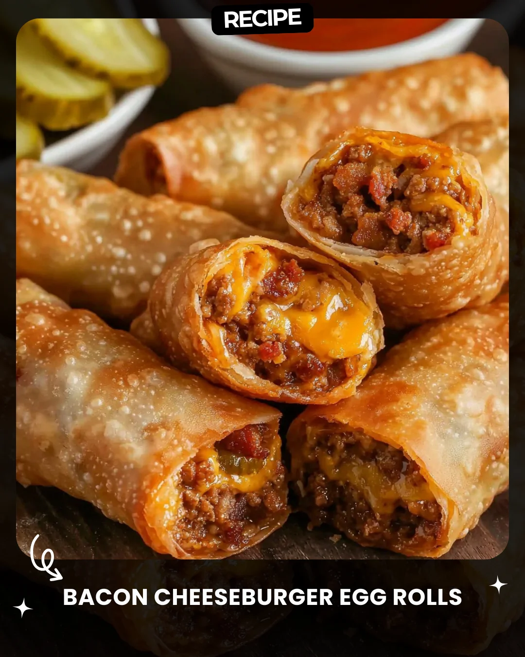 Bacon Cheeseburger Egg Rolls