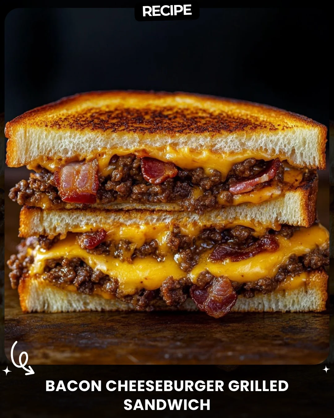 Bacon Cheeseburger Grilled Sandwich