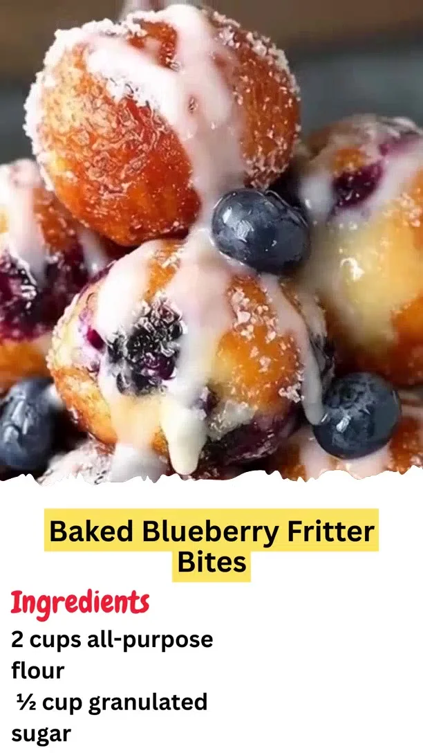 Baked Blueberry Fritter Bites