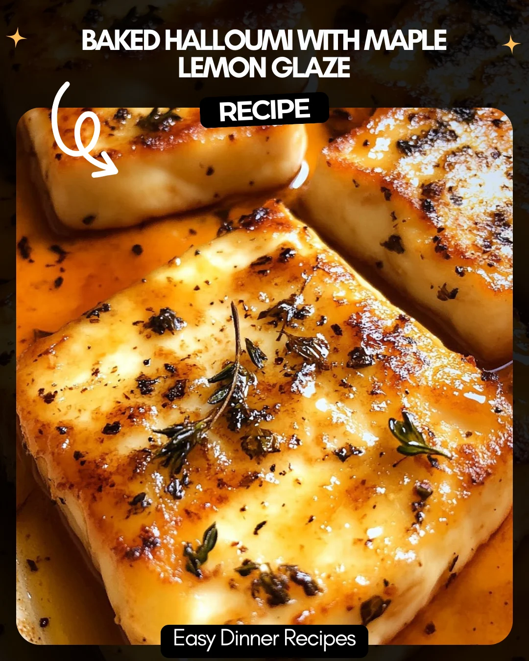 Baked Halloumi with Maple Lemon Glaze
