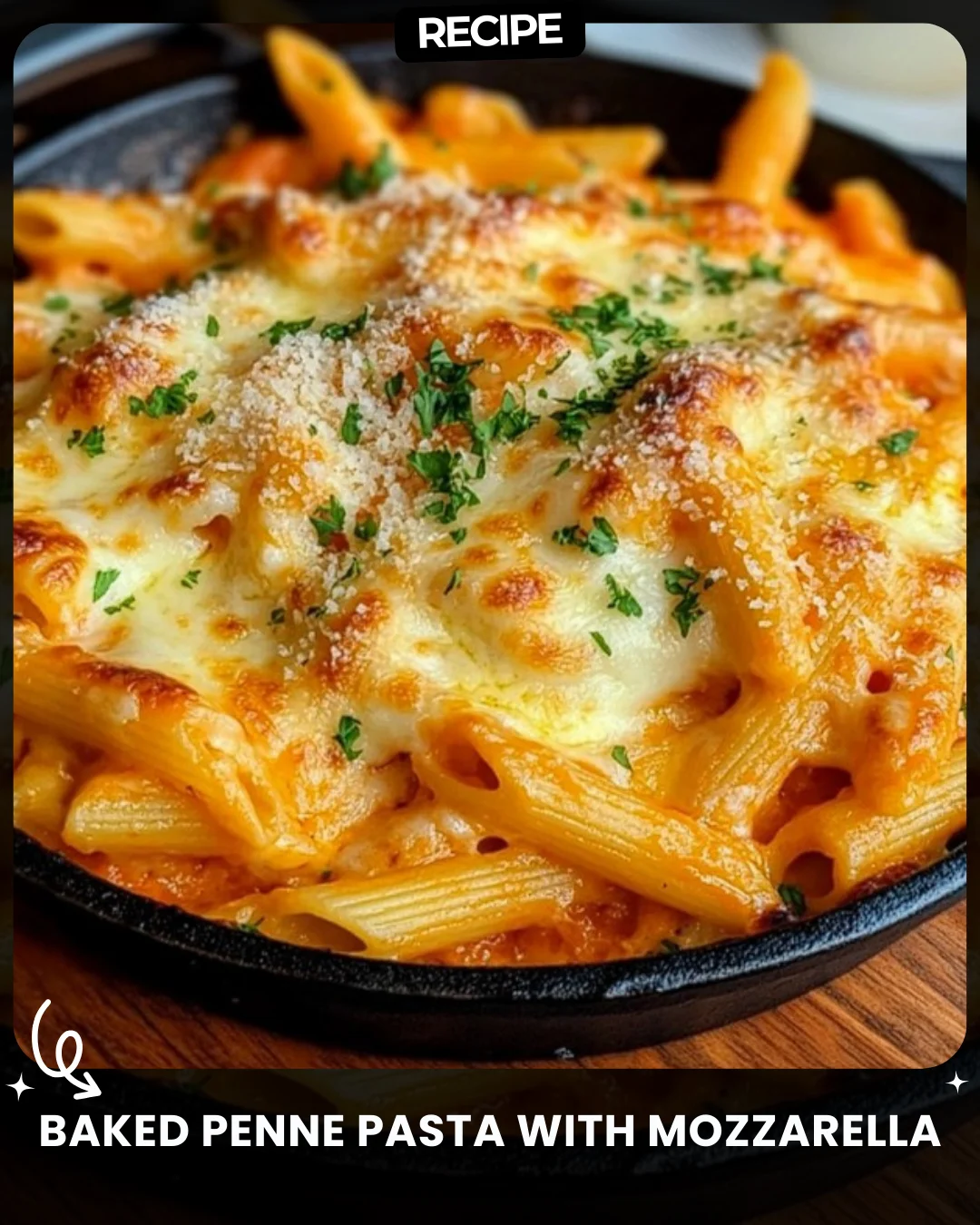 Baked Penne Pasta with Mozzarella
