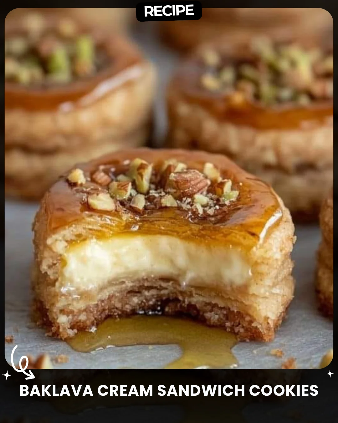 Baklava Cream Sandwich Cookies