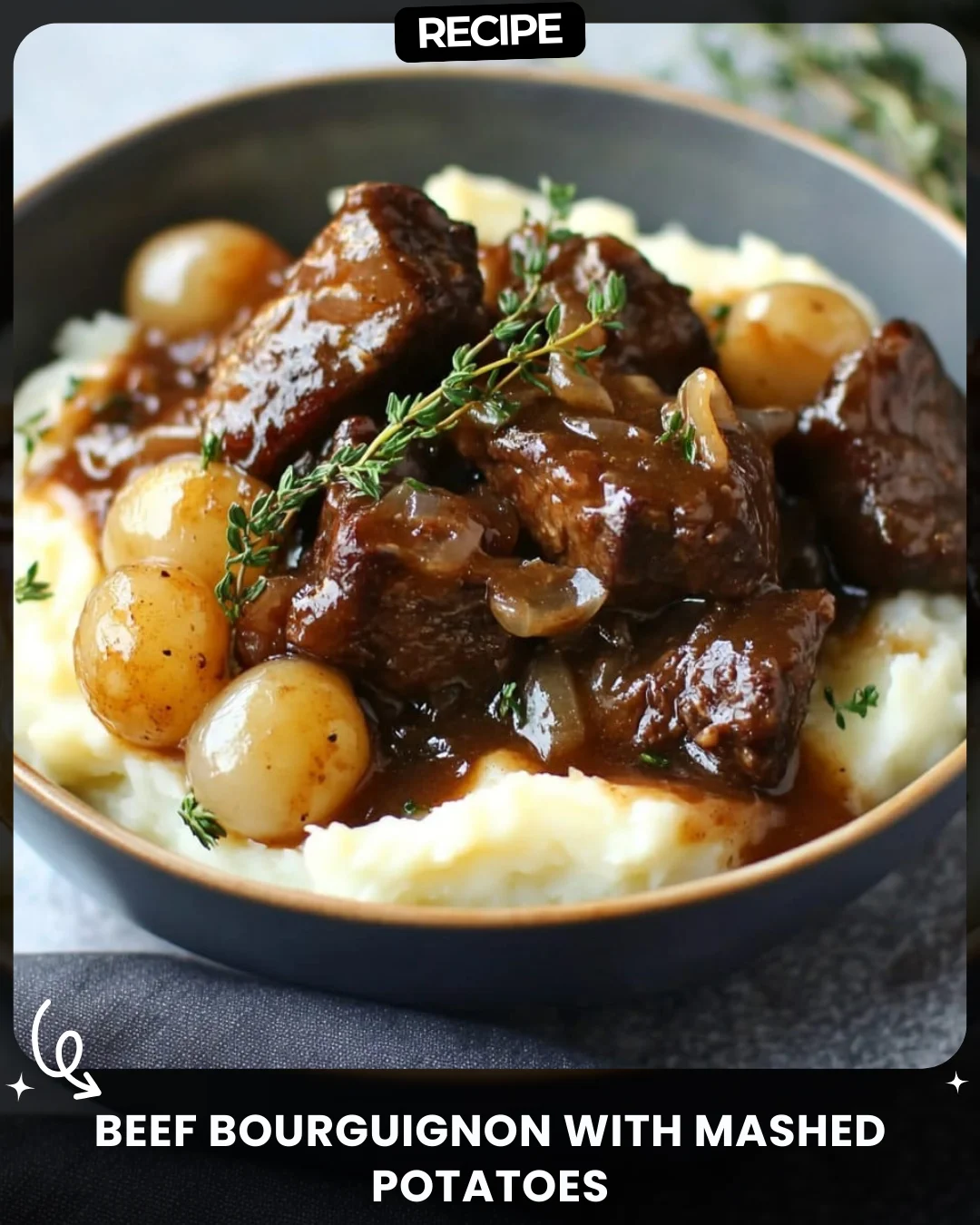 Beef Bourguignon with Mashed Potatoes