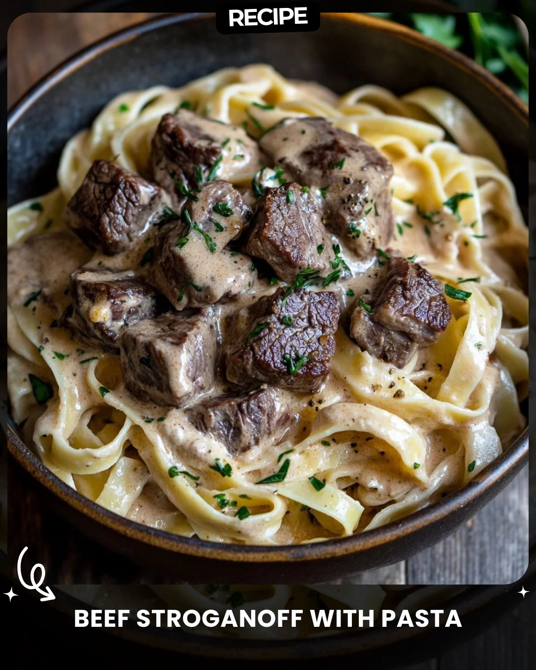 Beef Stroganoff with Pasta