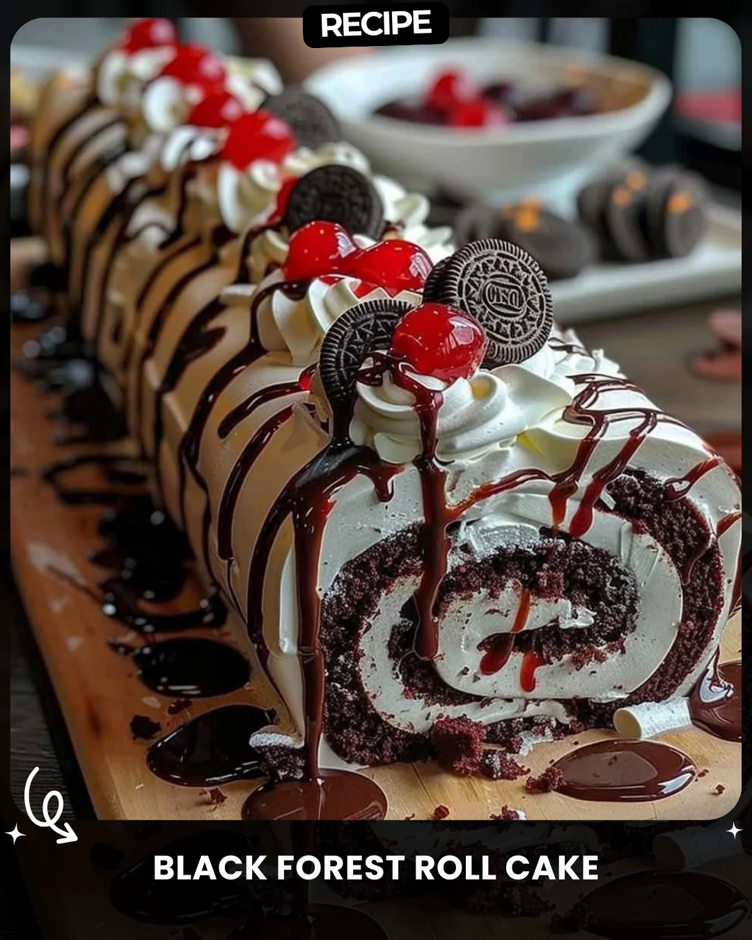 Black Forest Roll Cake
