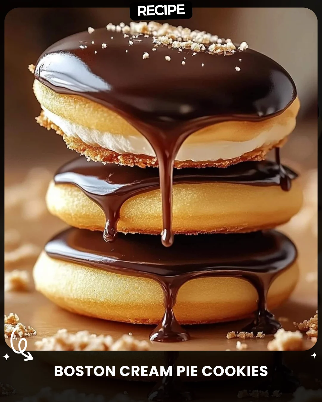 Boston Cream Pie Cookies