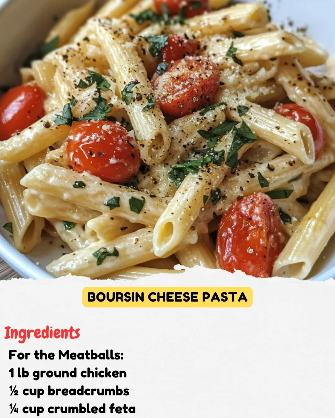 Boursin Cheese Pasta