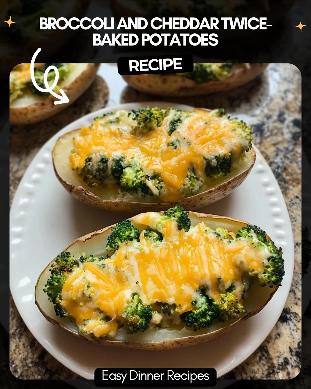 Broccoli and Cheddar Twice-Baked Potatoes