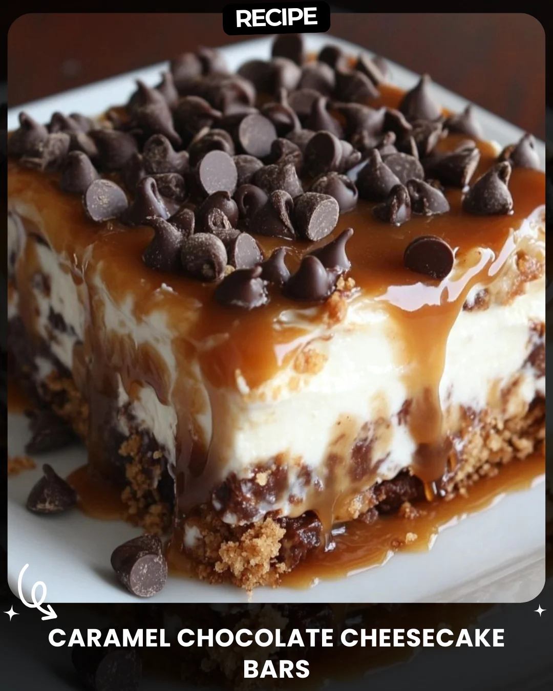 Caramel Chocolate Cheesecake Bars
