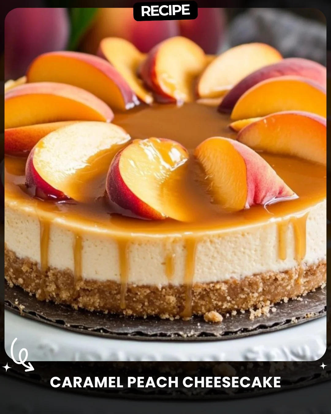 Caramel Peach Cheesecake