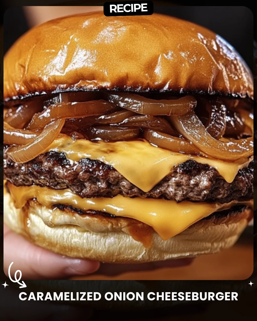 Caramelized Onion Cheeseburger