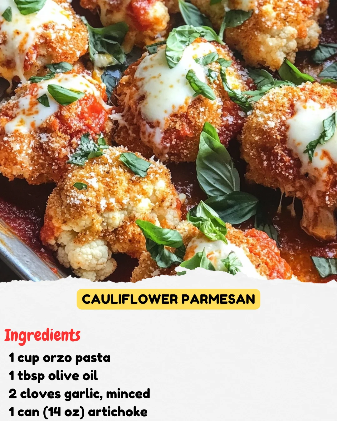 Cauliflower Parmesan