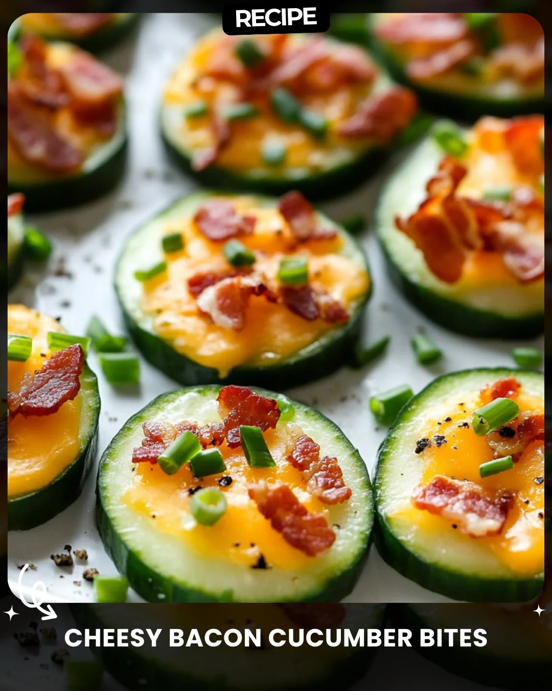 Cheesy Bacon Cucumber Bites