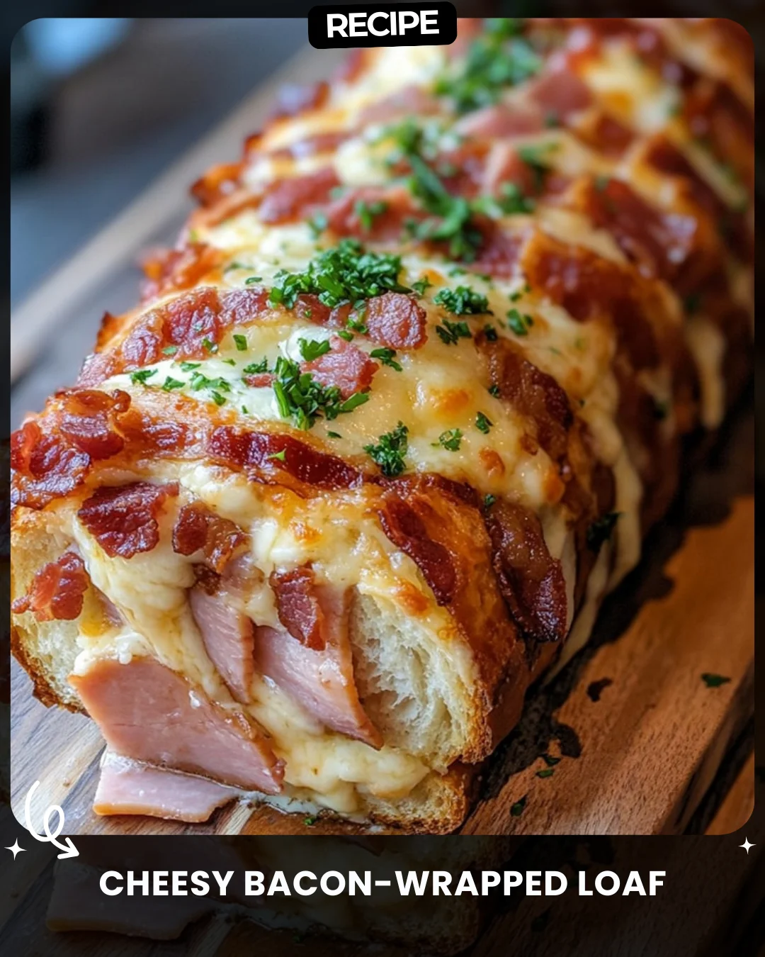 Cheesy Bacon-Wrapped Loaf