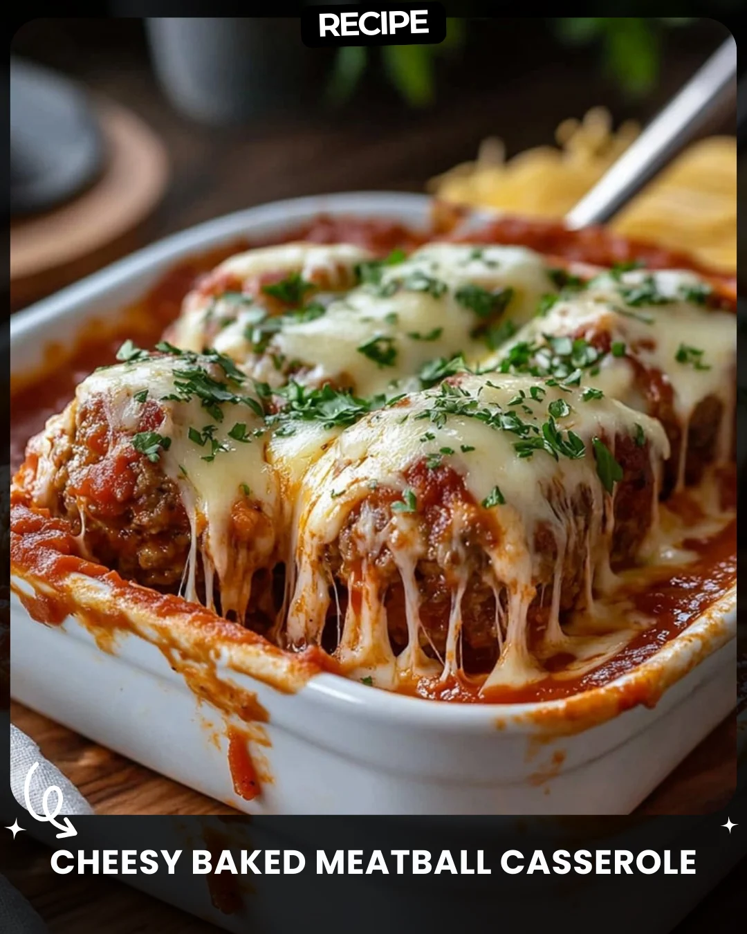 Cheesy Baked Meatball Casserole