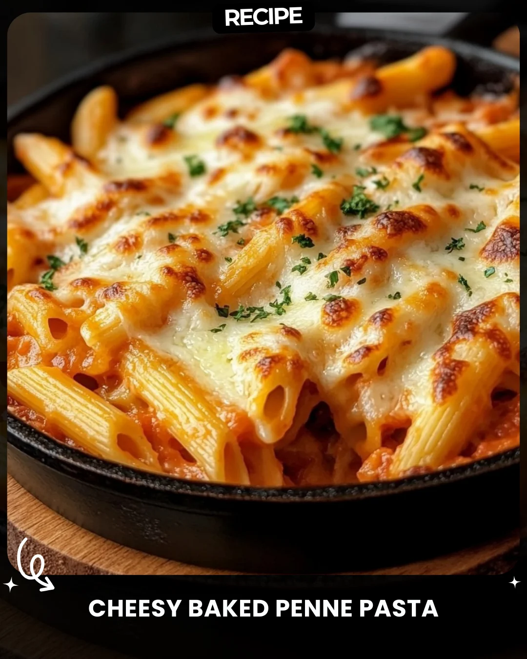 Cheesy Baked Penne Pasta