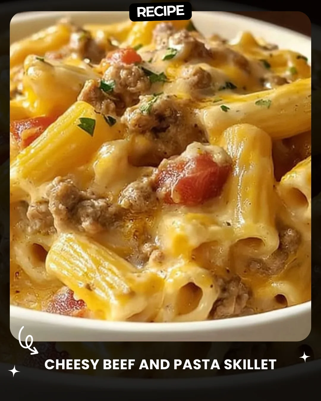 Cheesy Beef and Pasta Skillet