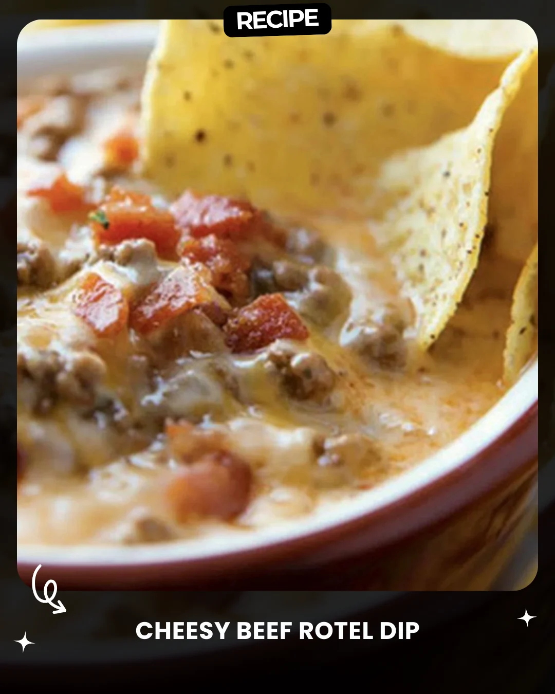 Cheesy Beef Rotel Dip