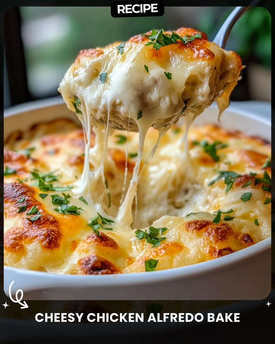 Cheesy Chicken Alfredo Bake