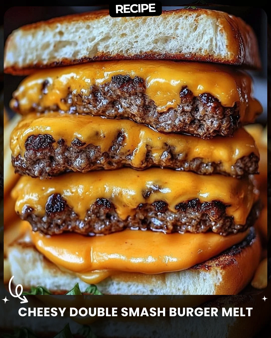 Cheesy Double Smash Burger Melt