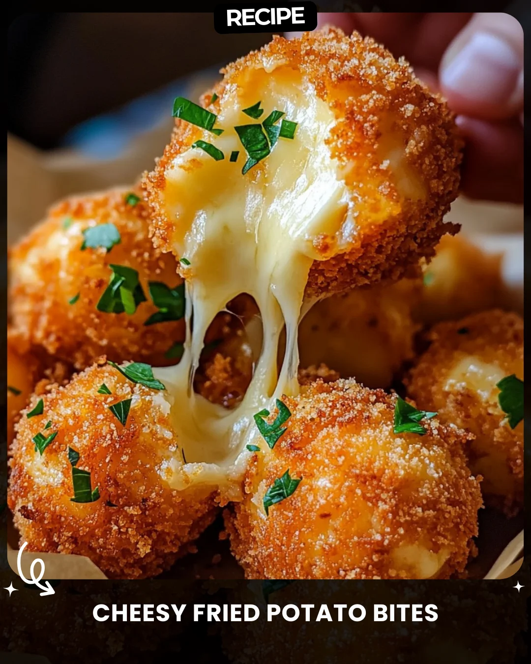 Cheesy Fried Potato Bites