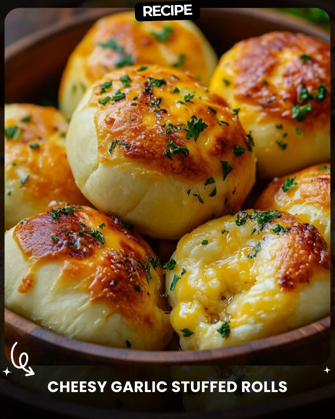 Cheesy Garlic Stuffed Rolls