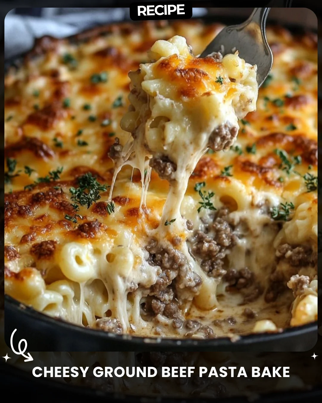 Cheesy Ground Beef Pasta Bake