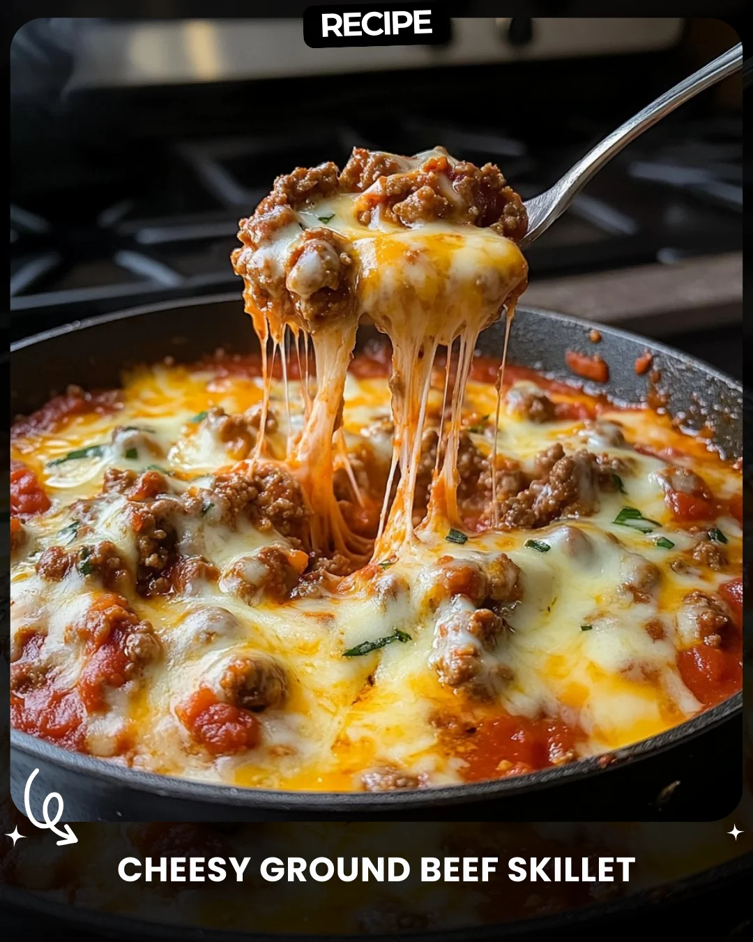 Cheesy Ground Beef Skillet