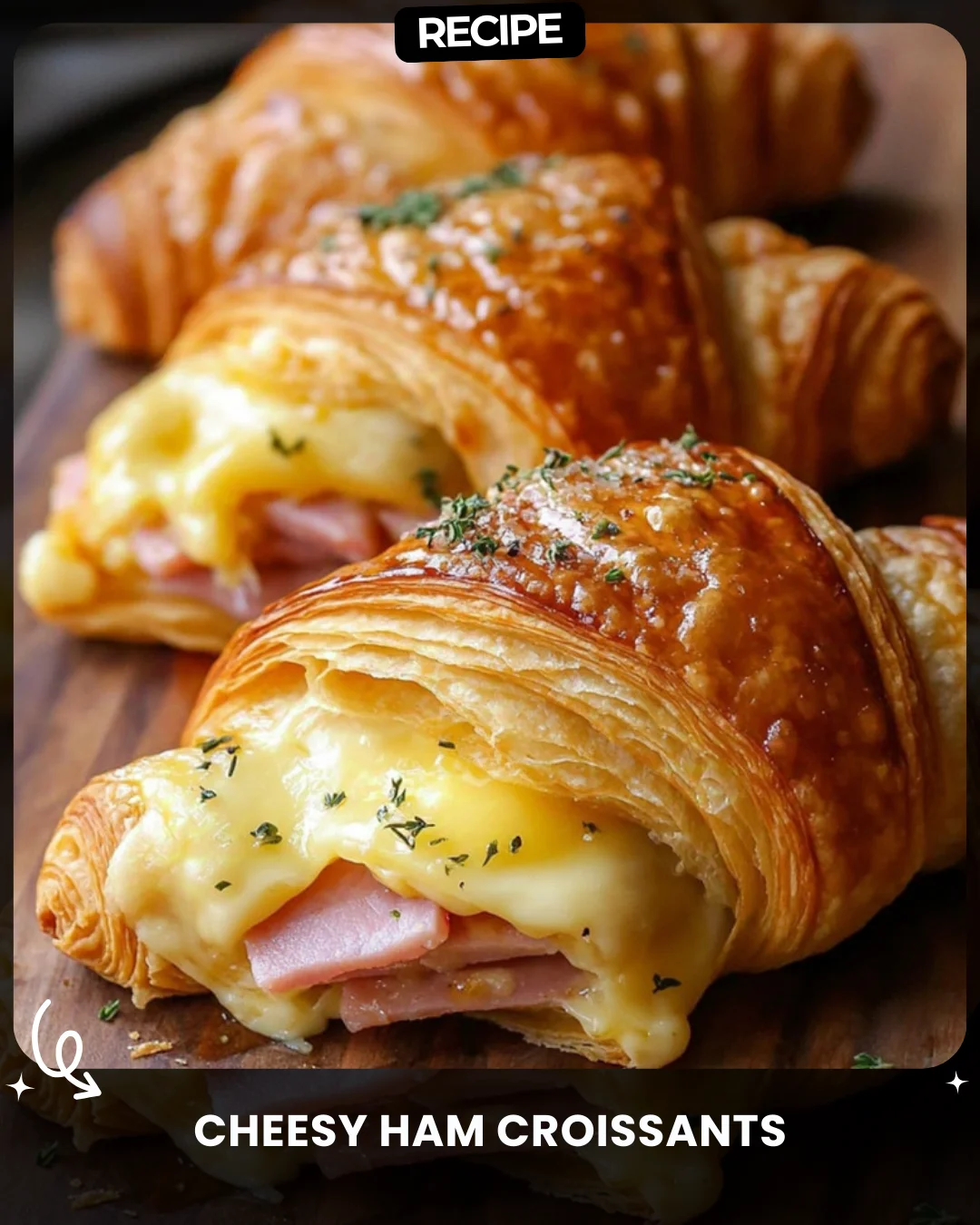 Cheesy Ham Croissants