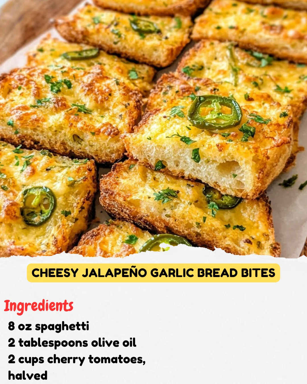 Cheesy Jalapeño Garlic Bread Bites