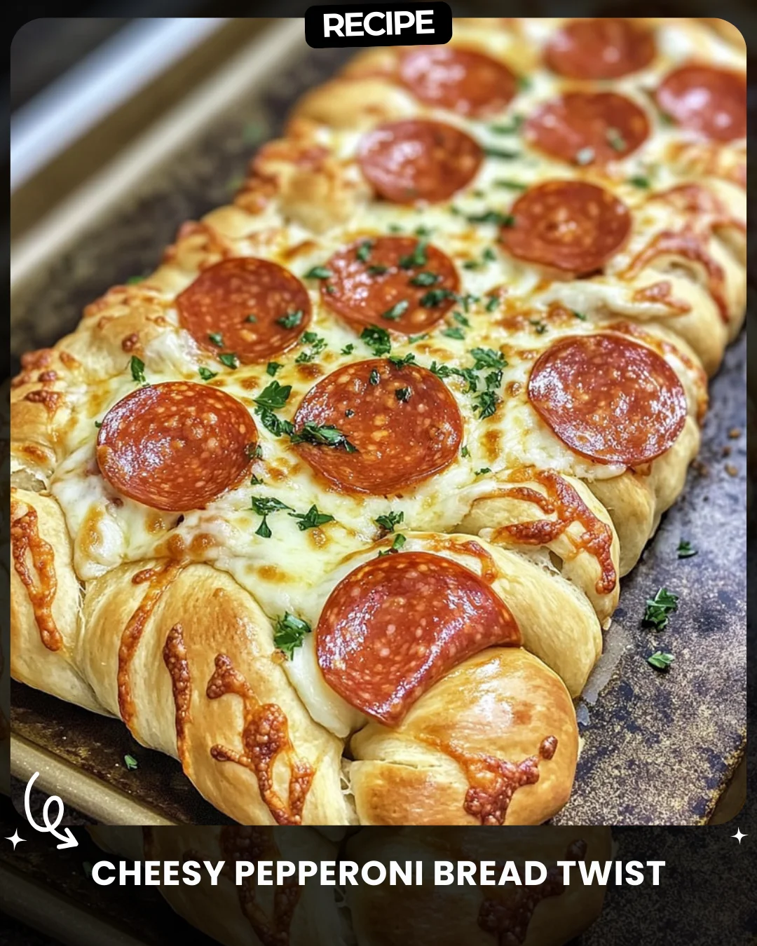 Cheesy Pepperoni Bread Twist