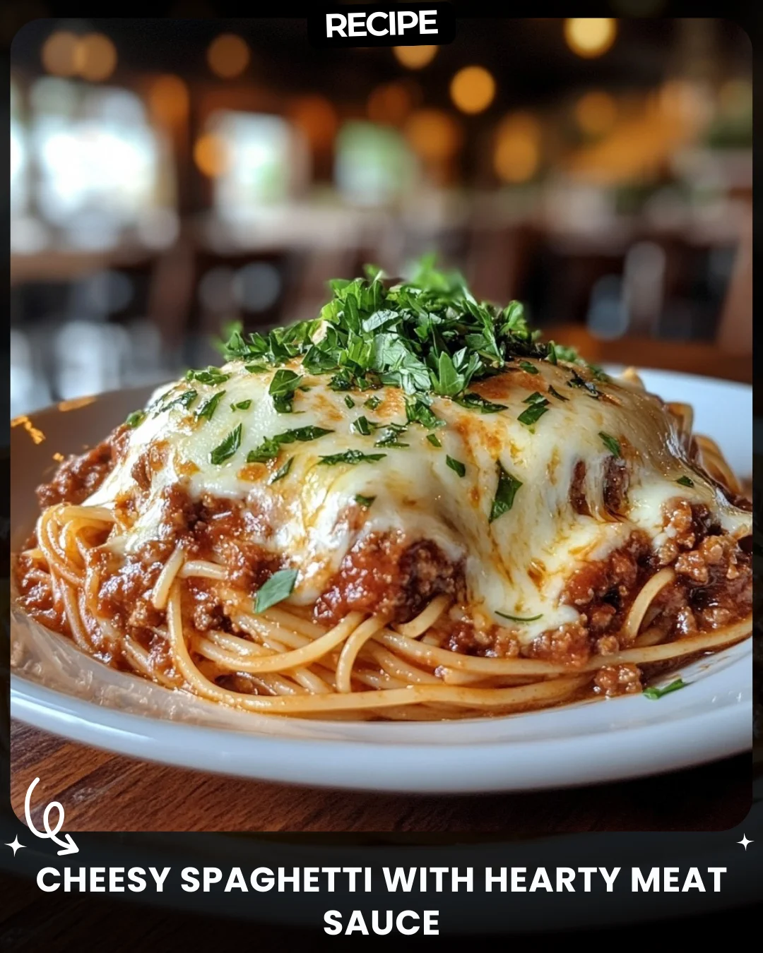 Cheesy Spaghetti with Hearty Meat Sauce