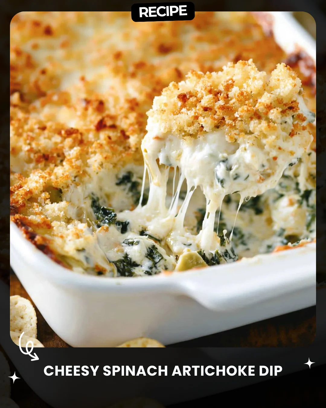Cheesy Spinach Artichoke Dip