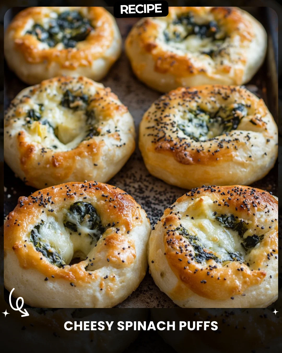 Cheesy Spinach Puffs