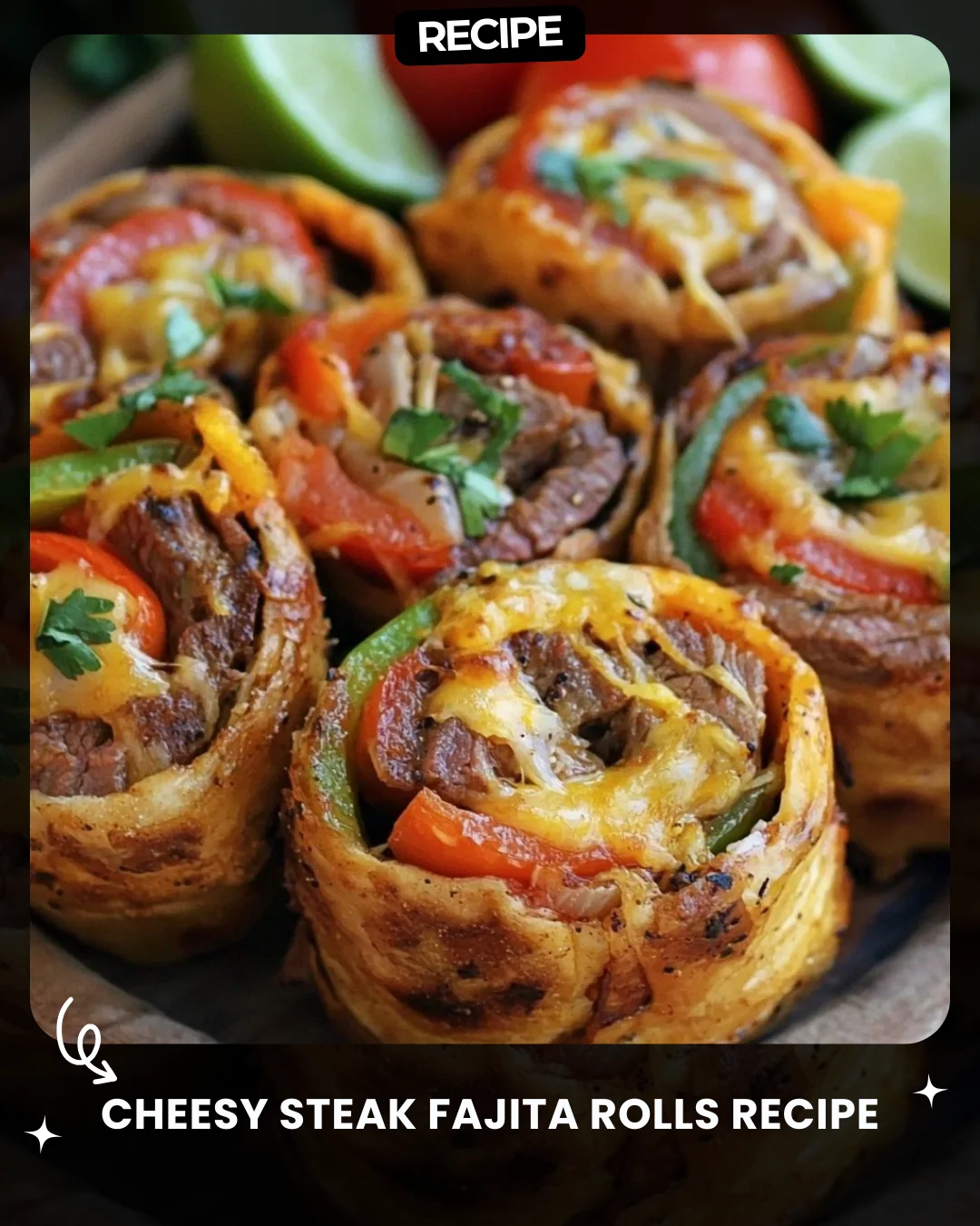 Cheesy Steak Fajita Rolls Recipe