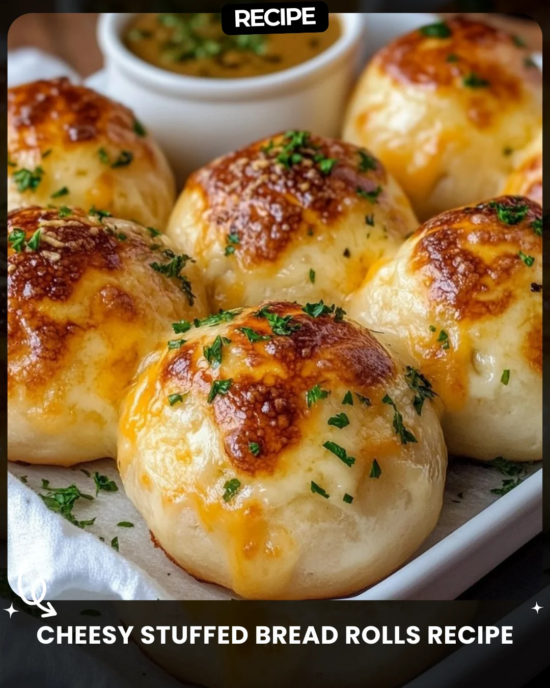 Cheesy Stuffed Bread Rolls Recipe
