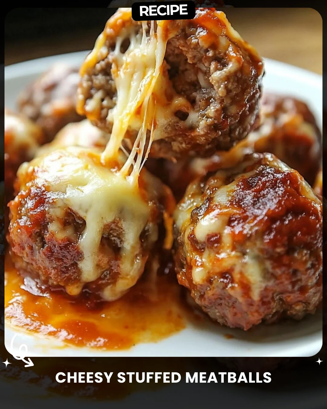 Cheesy Stuffed Meatballs