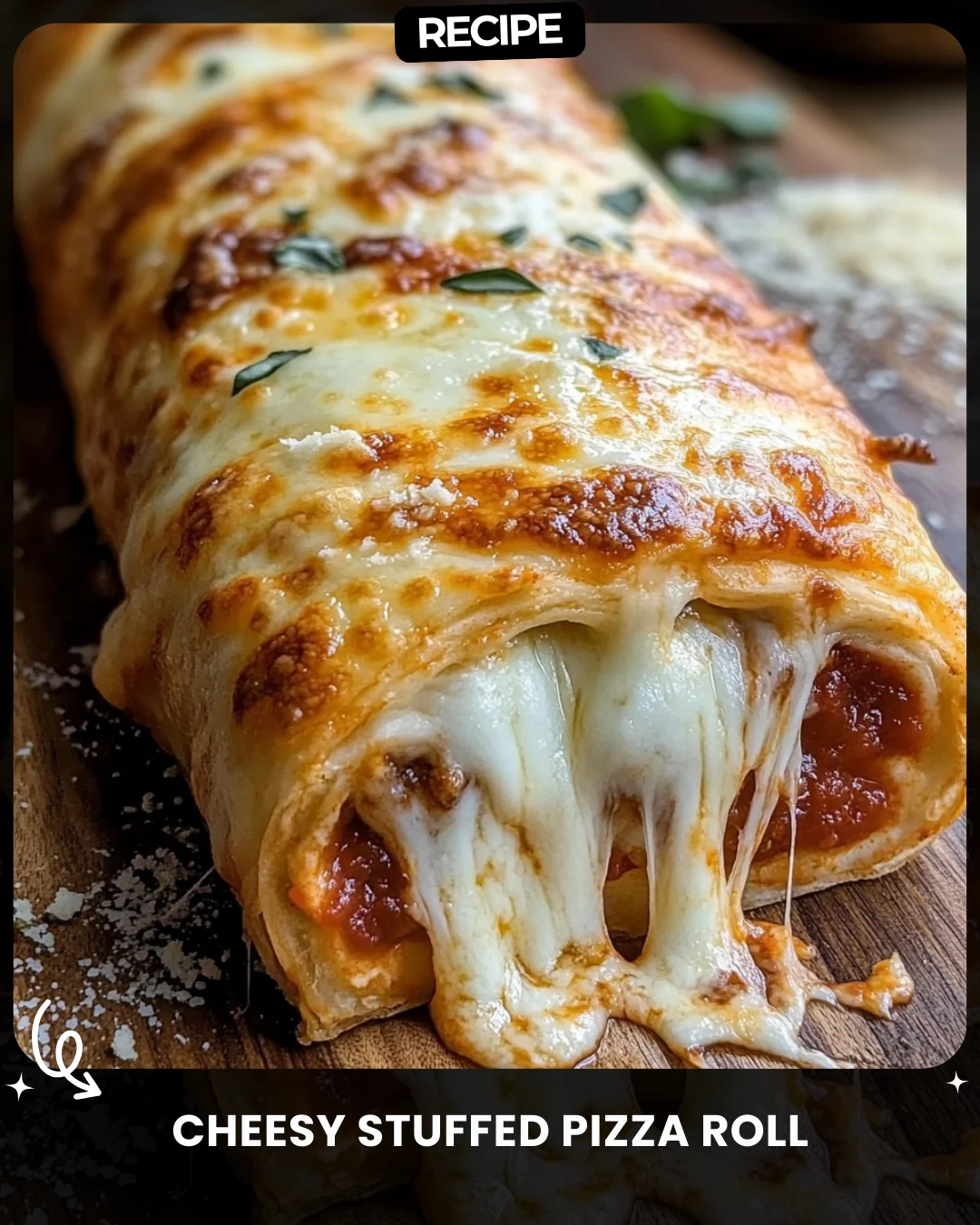 Cheesy Stuffed Pizza Roll