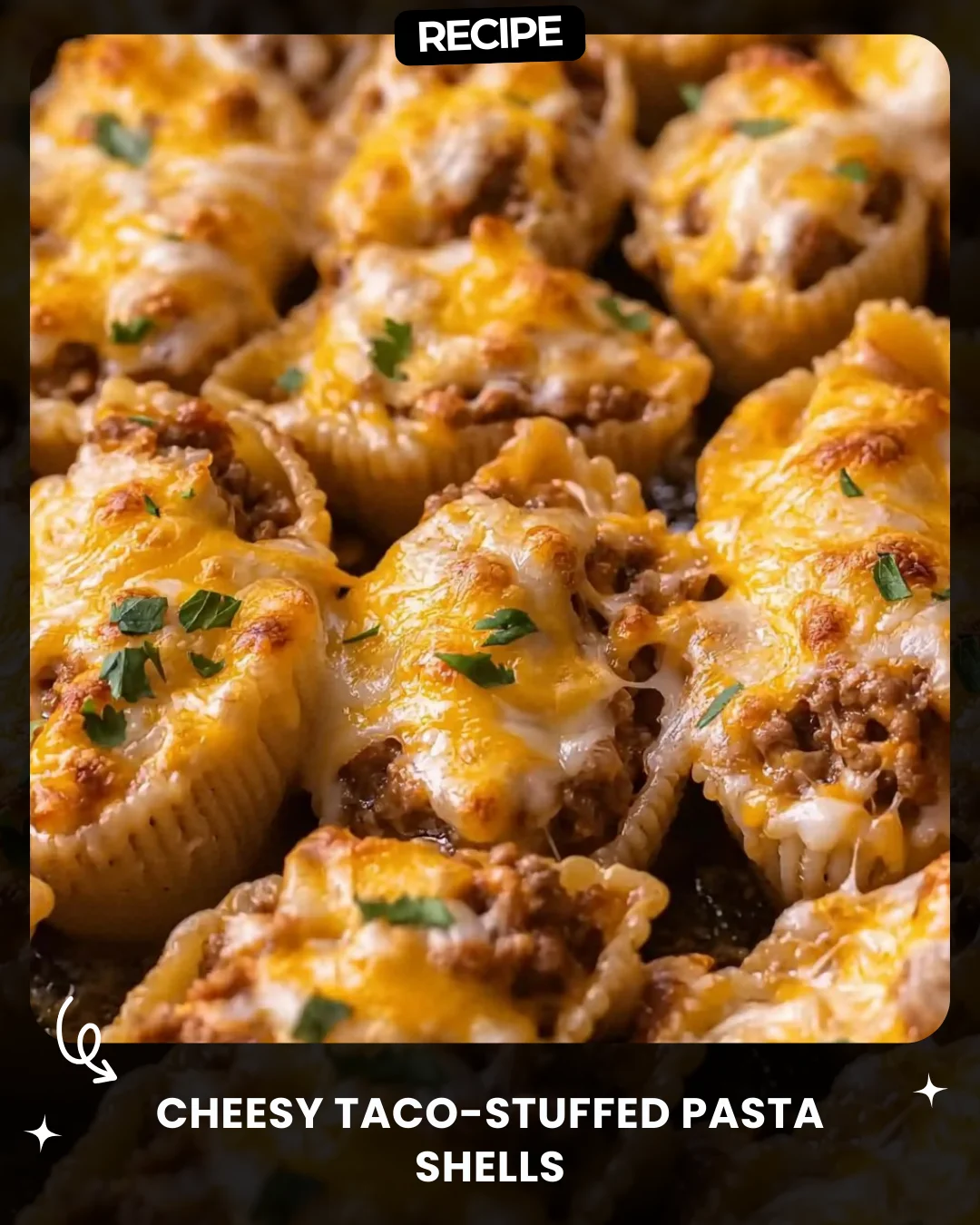 Cheesy Taco-Stuffed Pasta Shells