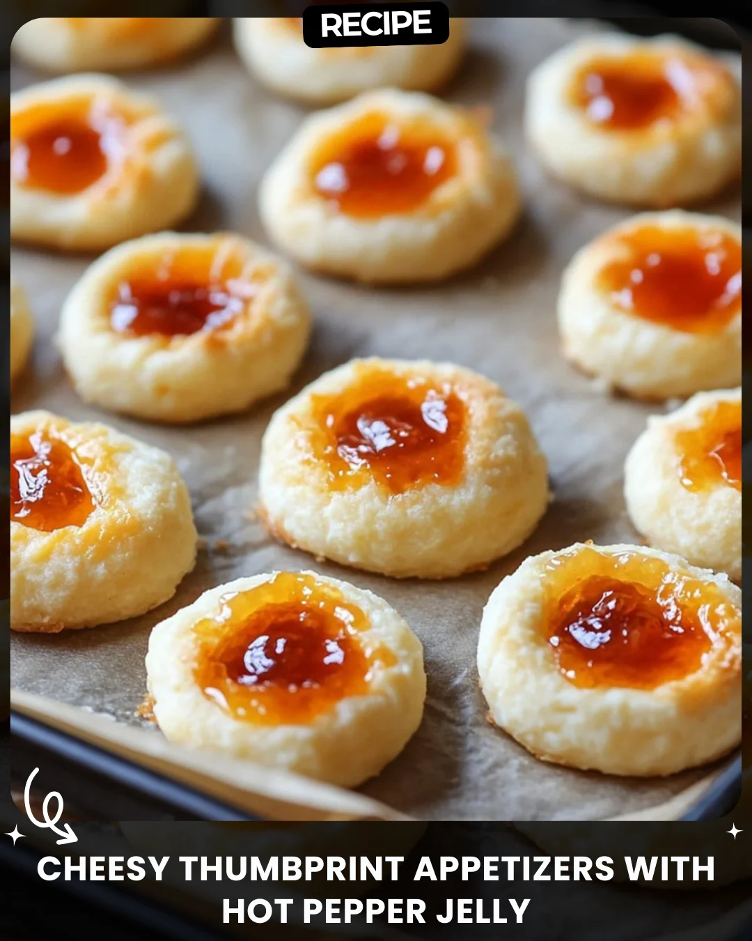 Cheesy Thumbprint Appetizers with Hot Pepper Jelly