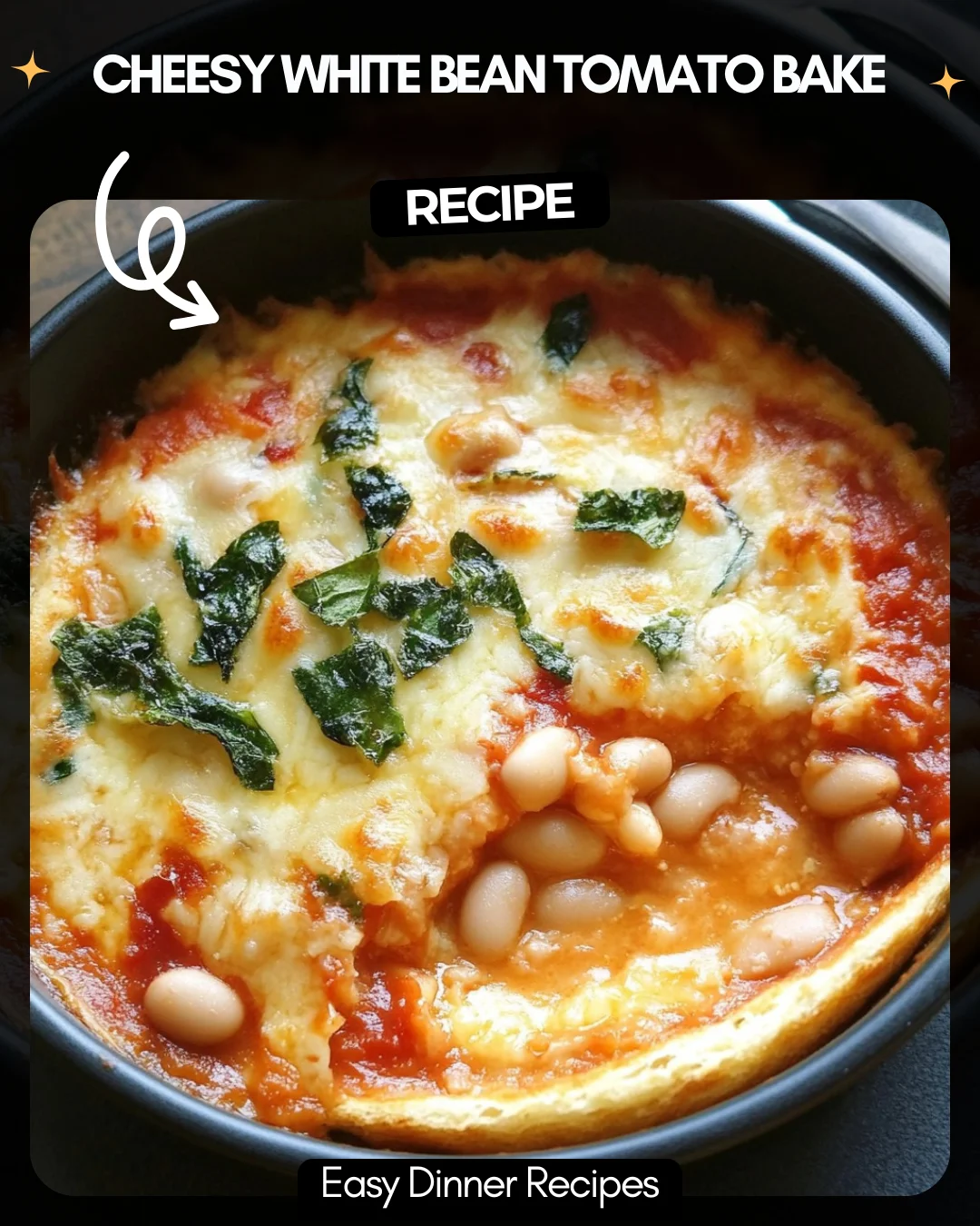 Cheesy White Bean Tomato Bake