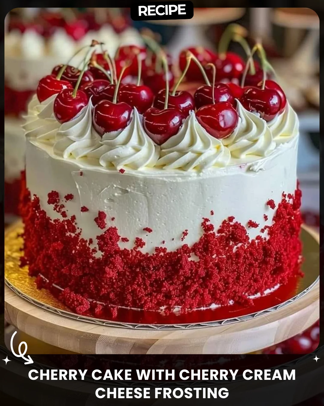 Cherry Cake with Cherry Cream Cheese Frosting