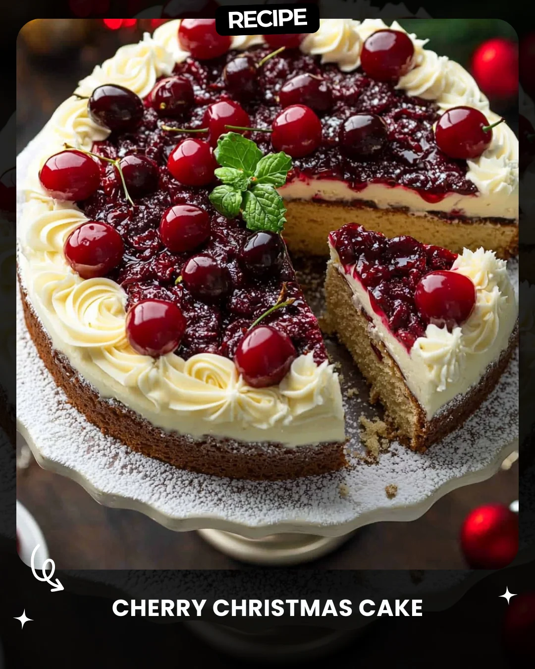 Cherry Christmas Cake